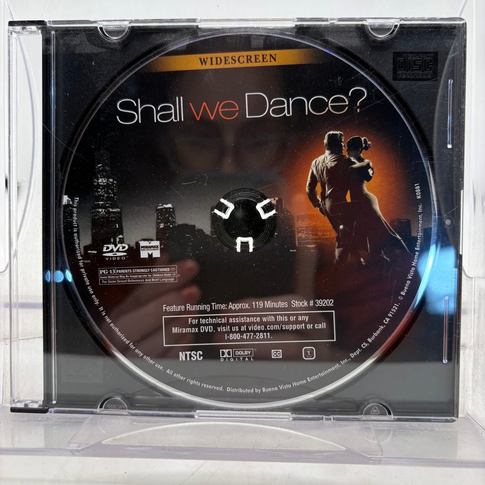Shall We Dance DVD Widescreen Richard Gere Jennifer Lopez Miramax 39202